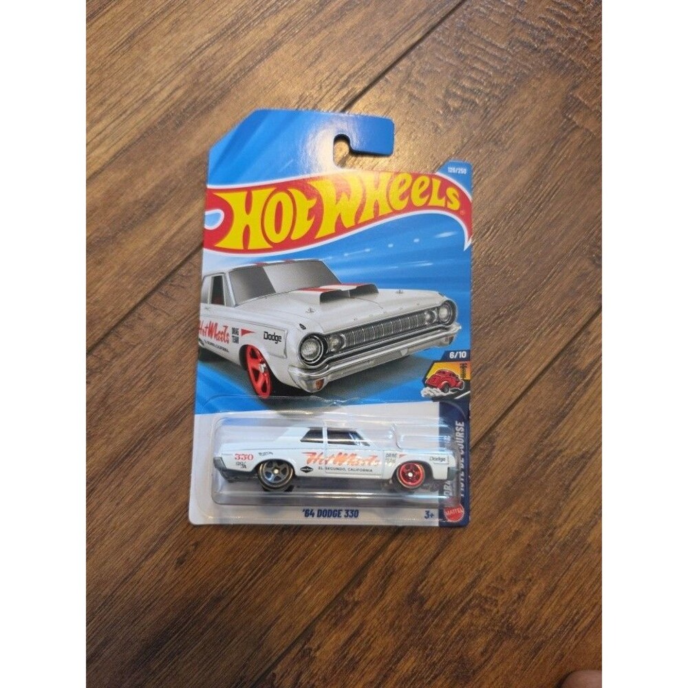 Hot Wheels 64 Dodge 330 White Drag Strip Course Diecast Car New